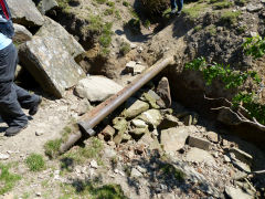 Pipework under Blaencyffin tramway, June 2013